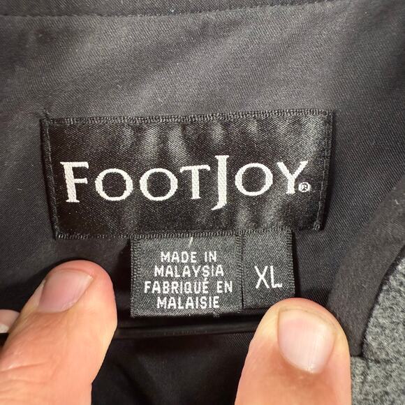 FootJoy Full Zip Golf Jacket Men's XL Gray/Black Zip-Off Sleeves Activewear READ - Picture 6 of 14